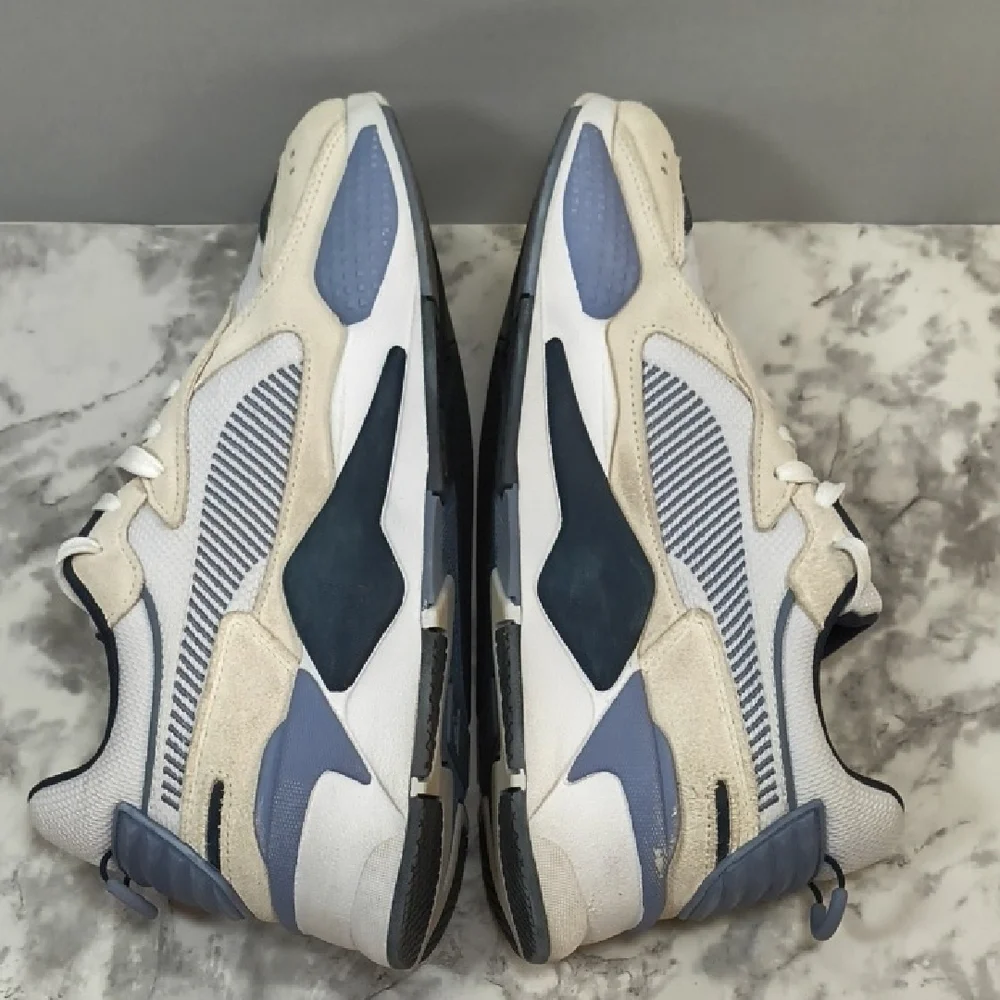 Puma Women's RS-X Reinvent Flagship Sneakers, White/Tan/Blue, Size 11